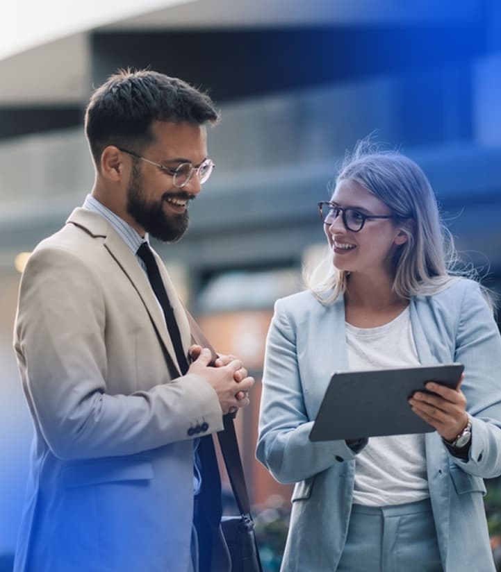 IT professionals discussing services